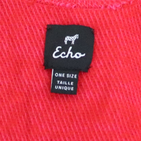 Echo Design Red Boucle Ruana Wrap - Picture 4 of 6